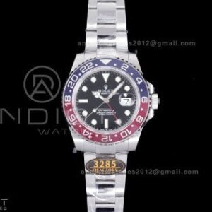 GMT-Master II 126710 BLRO Blue/Red V3 904L SS QF 1:1 Pepsi Best Edition Black Dial On Oyster Bracelet DD3285