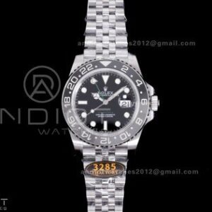 GMT-Master II 126710 GRNR Black/Gray V3 904L SS QF 1:1 Bruce Wayne Best Edition Black Dial On Jubilee Bracelet DD3285