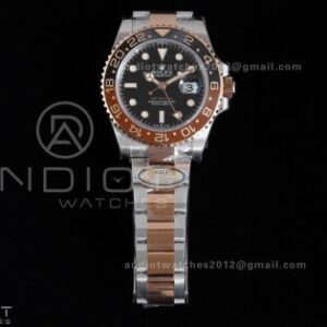 GMT Master II 126711 CHNR 904L SS ARF 1:1 Root Beer Best Edition on SS/RG Bracelet New SH3285 V2