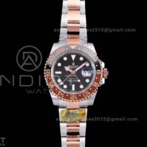 GMT-Master II 126711 CHNR Black/Brown Ceramic ARF Root Beer Best Edition on SS/RG Bracelet DD3285