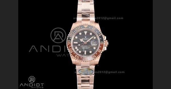 GMT Master II 126715 CHNR ARF Best Edition Tiger Iron Dial on RG Oyster Bracelet Sh3285