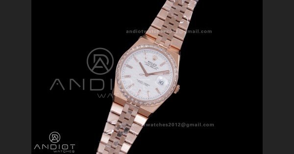 Land Dweller 127385 Diamond Bezel RG ESF White Dial T Diamond Marker On RG Bracelet A7135 - Image 2
