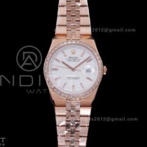 Land Dweller 127385 Diamond Bezel RG ESF White Dial T Diamond Marker On RG Bracelet A7135