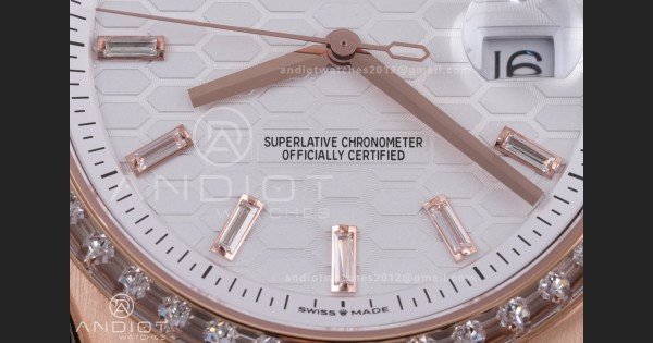 Land Dweller 127385 Diamond Bezel RG ESF White Dial T Diamond Marker On RG Bracelet A7135 - Image 5