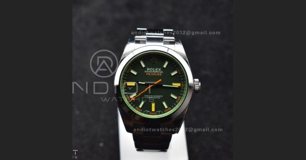 Milgauss 116400 GV Real Green Sapphire 904L SS VSF 1:1 Best Edition Black Dial on 904L SS Bracelet SA3131 - Image 2