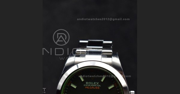 Milgauss 116400 GV Real Green Sapphire 904L SS VSF 1:1 Best Edition Black Dial on 904L SS Bracelet SA3131 - Image 5