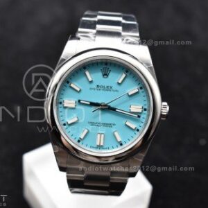 Oyster Perpetual 124300 41mm DIWF 1:1 Best Edition 904L Steel Tiffany Blue Dial A3230