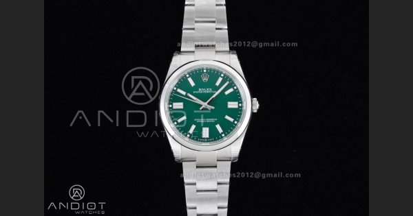 Oyster Perpetual 124300 41mm VSF 1:1 Best Edition 904L Steel Green Dial DD3230 V2