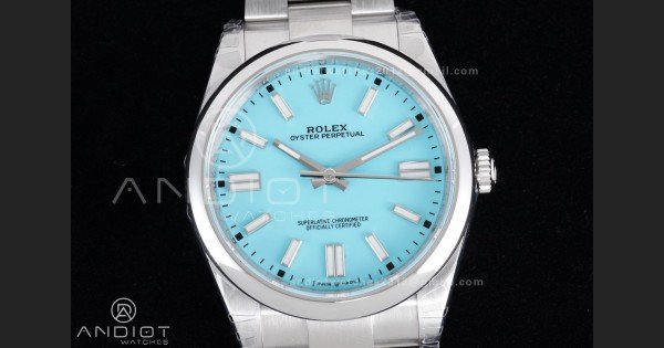 Oyster Perpetual 124300 41mm VSF 1:1 Best Edition 904L Steel Tiffany Blue Dial DD3230 V2 - Image 3