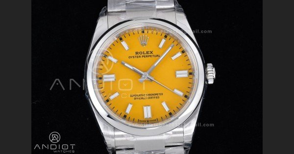 Oyster Perpetual 126000 36mm VSF 1:1 Best Edition 904L Steel Yellow Dial DD3230 V2 - Image 3