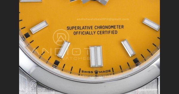 Oyster Perpetual 126000 36mm VSF 1:1 Best Edition 904L Steel Yellow Dial DD3230 V2 - Image 5