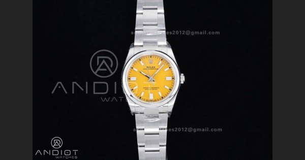 Oyster Perpetual 126000 36mm VSF 1:1 Best Edition 904L Steel Yellow Dial DD3230 V2