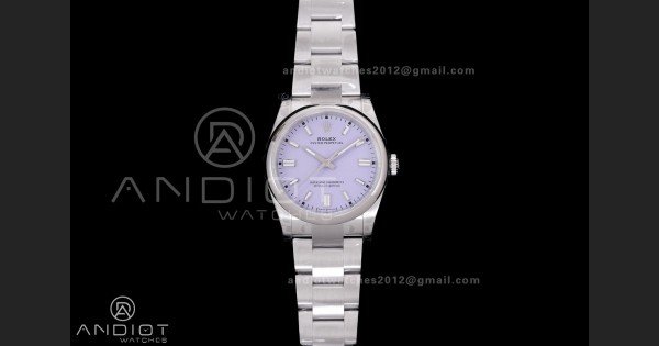 Oyster Perpetual 36mm 126000 904L VSF 1:1 Best Edition 2025 Lavender Purple Dial on 904L SS Bracelet VS3230