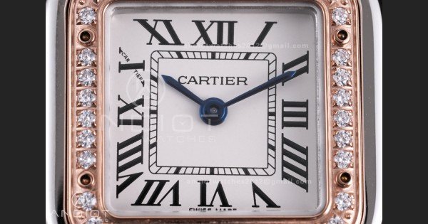 Panthère 22mm BVF 1:1 Best Edition SS/RG White Dial Diamonds Bezel on SS/RG Bracelet Ronda Quartz - Image 4