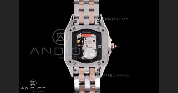 Panthère 22mm BVF 1:1 Best Edition SS/RG White Dial Diamonds Bezel on SS/RG Bracelet Ronda Quartz - Image 9