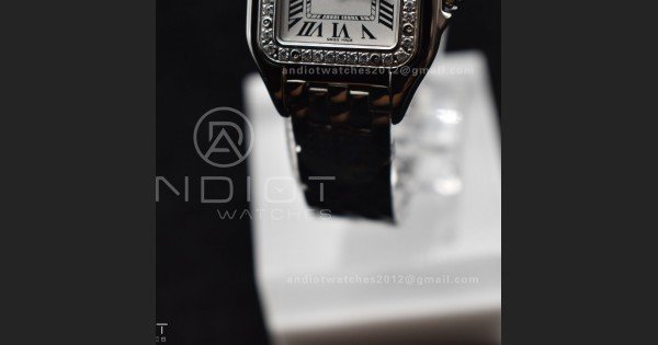 Panthère 22mm BVF 1:1 Best Edition SS White Dial Diamonds Bezel on SS Bracelet Ronda Quartz - Image 7