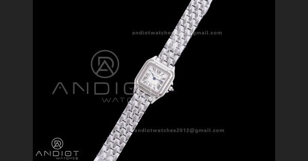 Panthère 22mm BVF 1:1 Best Edition SS White Dial on SS Bracelet Ronda Quartz - Image 2