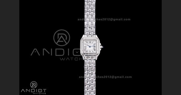 Panthère 22mm BVF 1:1 Best Edition SS White Dial on SS Bracelet Ronda Quartz