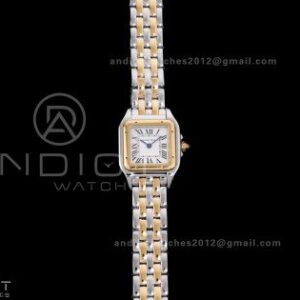 Panthère 22mm BVF 1:1 Best Edition SS/YG White Dial on SS/YG Bracelet Ronda Quartz