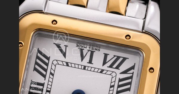 Panthère 22mm BVF 1:1 Best Edition SS/YG White Dial on SS/YG Bracelet Ronda Quartz - Image 5