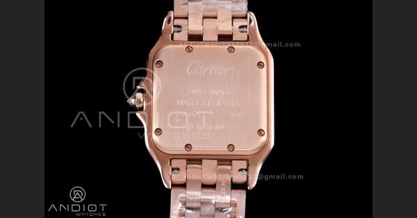 Panthère 27mm BVF 1:1 Best Edition RG White Dial Diamonds Bezel on RG Bracelet Ronda Quartz - Image 5
