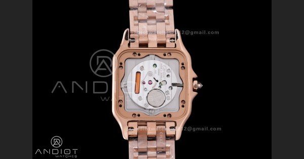 Panthère 27mm BVF 1:1 Best Edition RG White Dial Diamonds Bezel on RG Bracelet Ronda Quartz - Image 8