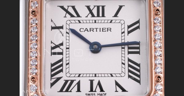 Panthère 27mm BVF 1:1 Best Edition SS/RG White Dial Diamonds Bezel on SS/RG Bracelet Ronda Quartz - Image 4