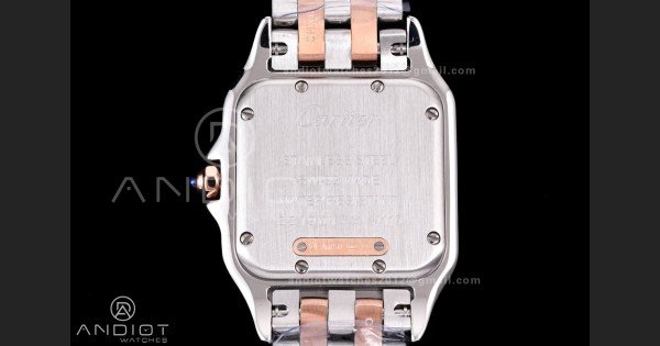 Panthère 27mm BVF 1:1 Best Edition SS/RG White Dial Diamonds Bezel on SS/RG Bracelet Ronda Quartz - Image 5
