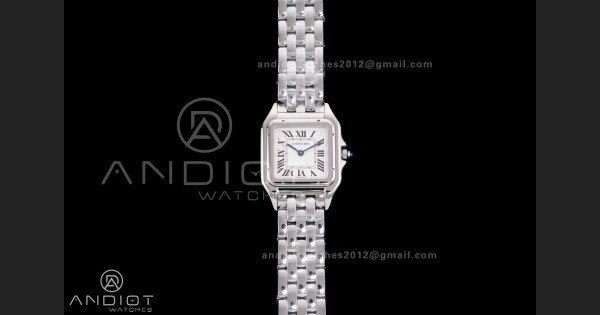 Panthère 27mm BVF 1:1 Best Edition SS White Dial on SS Bracelet Ronda Quartz