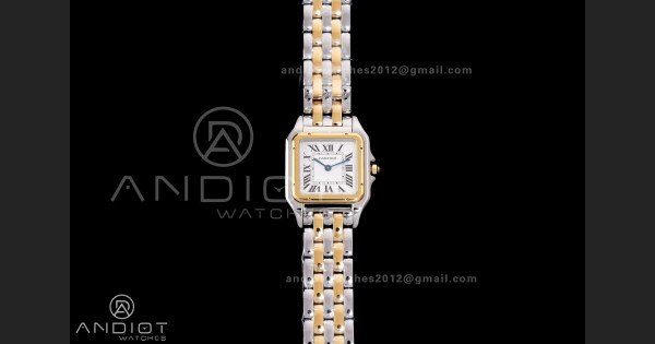 Panthère 27mm BVF 1:1 Best Edition SS/YG White Dial on SS/YG Bracelet Ronda Quartz