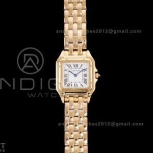 Panthère 27mm BVF 1:1 Best Edition YG White Dial on YG Bracelet Ronda Quartz