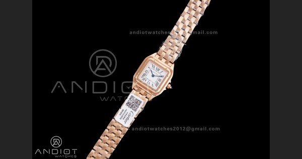 Panthère Ladies 22mm RG AF 1:1 Best Edition White Dial on RG Bracelet Ronda Quartz - Image 2