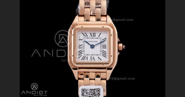 Panthère Ladies 22mm RG AF 1:1 Best Edition White Dial on RG Bracelet Ronda Quartz - Image 3