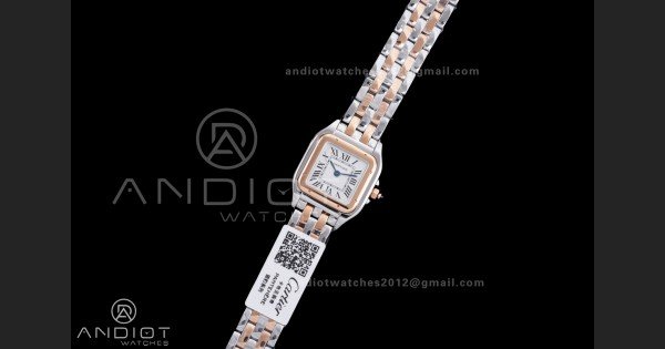 Panthère Ladies 22mm SS/RG AF 1:1 Best Edition White Dial on SS/RG Bracelet Ronda Quartz - Image 2