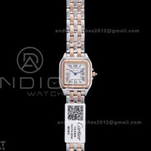 Panthère Ladies 22mm SS/RG AF 1:1 Best Edition White Dial on SS/RG Bracelet Ronda Quartz