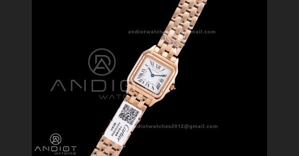 Panthère Ladies 27mm RG AF 1:1 Best Edition White Dial on RG Bracelet Ronda Quartz - Image 2