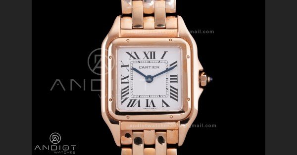 Panthère Ladies 27mm RG AF 1:1 Best Edition White Dial on RG Bracelet Ronda Quartz - Image 3