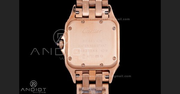Panthère Ladies 27mm RG AF 1:1 Best Edition White Dial on RG Bracelet Ronda Quartz - Image 5