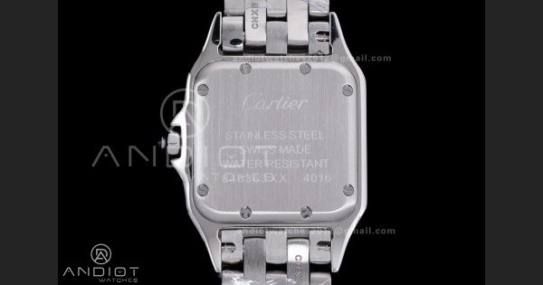 Panthère Ladies 27mm SS AF 1:1 Best Edition White Dial Diamonds Bezel on SS Bracelet Ronda Quartz - Image 5