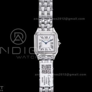Panthère Ladies 27mm SS AF 1:1 Best Edition White Dial on SS Bracelet Ronda Quartz