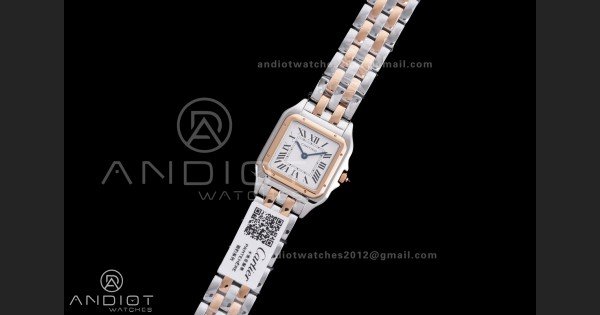 Panthère Ladies 27mm SS/RG AF 1:1 Best Edition White Dial on SS/RG Bracelet Ronda Quartz - Image 2