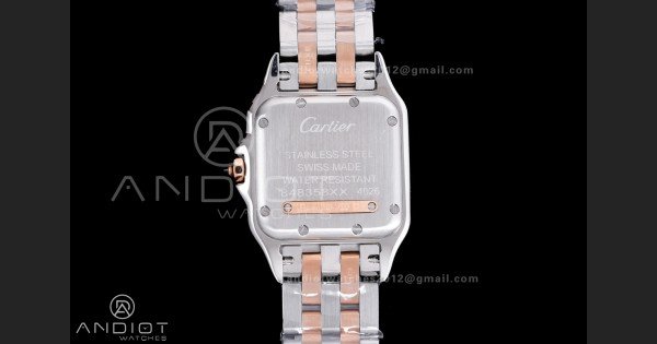 Panthère Ladies 27mm SS/RG AF 1:1 Best Edition White Dial on SS/RG Bracelet Ronda Quartz - Image 5