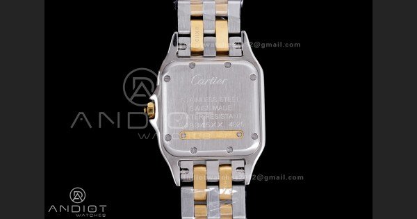 Panthère Ladies 27mm SS/YG AF 1:1 Best Edition White Dial Diamonds Bezel on SS/YG Bracelet Ronda Quartz - Image 5