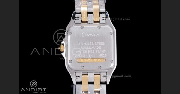 Panthère Ladies 27mm SS/YG AF 1:1 Best Edition White Dial on SS/YG Bracelet Ronda Quartz - Image 4