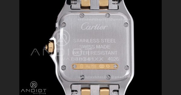 Panthère Ladies 27mm SS/YG AF 1:1 Best Edition White Dial on SS/YG Bracelet Ronda Quartz - Image 5