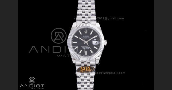QF 41mm Datejust 126334 Black Dial 904L SS with Added Weight Bezel and Jubilee Bracelet, Approx. 149g