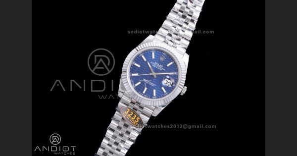 QF 41mm Datejust 126334 Blue Motif Patterned Dial 904L SS with Added Weight Bezel and Jubilee , Approx. 149g - Image 2