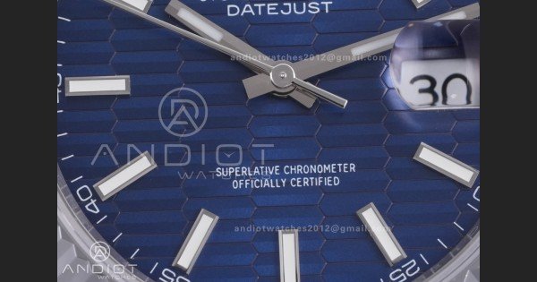 QF 41mm Datejust 126334 Blue Motif Patterned Dial 904L SS with Added Weight Bezel and Jubilee , Approx. 149g - Image 5