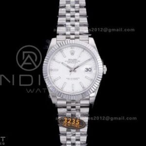 QF 41mm Datejust 126334 White Dial 904L SS with Added Weight Bezel and Jubilee Bracelet, Approx. 149g