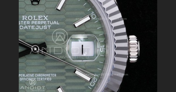 QF41mm Datejust 126334 Green Motif Patterned Dial 904L SS with Added Weight Bezel and Bracelet, Approx. 149g - Image 7